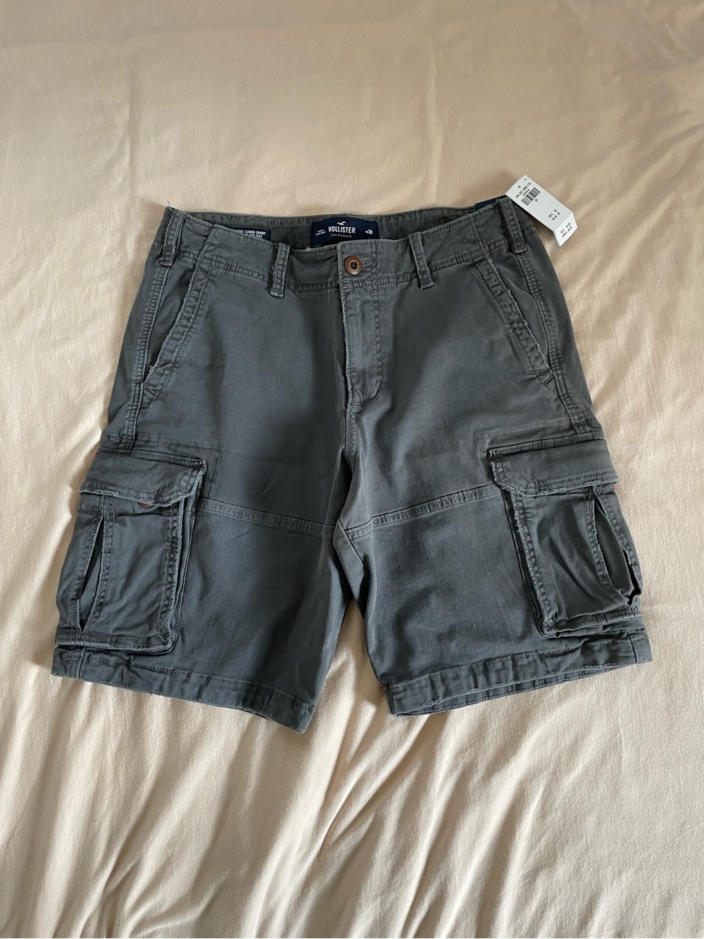 Hollister Men's Classic Cargo Shorts in Gray